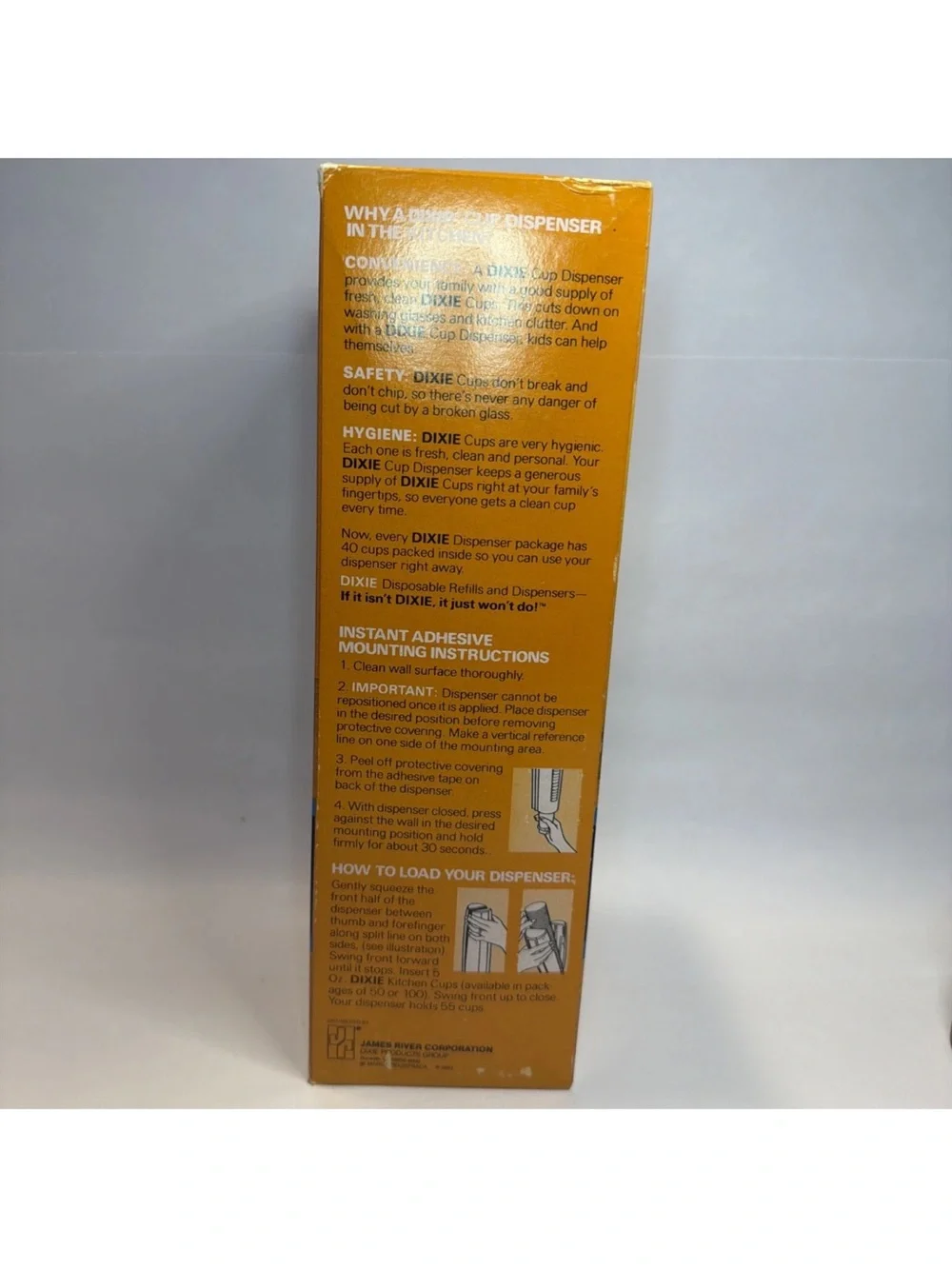 Sealed Vintage DIXIE Cup Dispenser and Cups 1983 Pathways Wall Mount 5 oz New